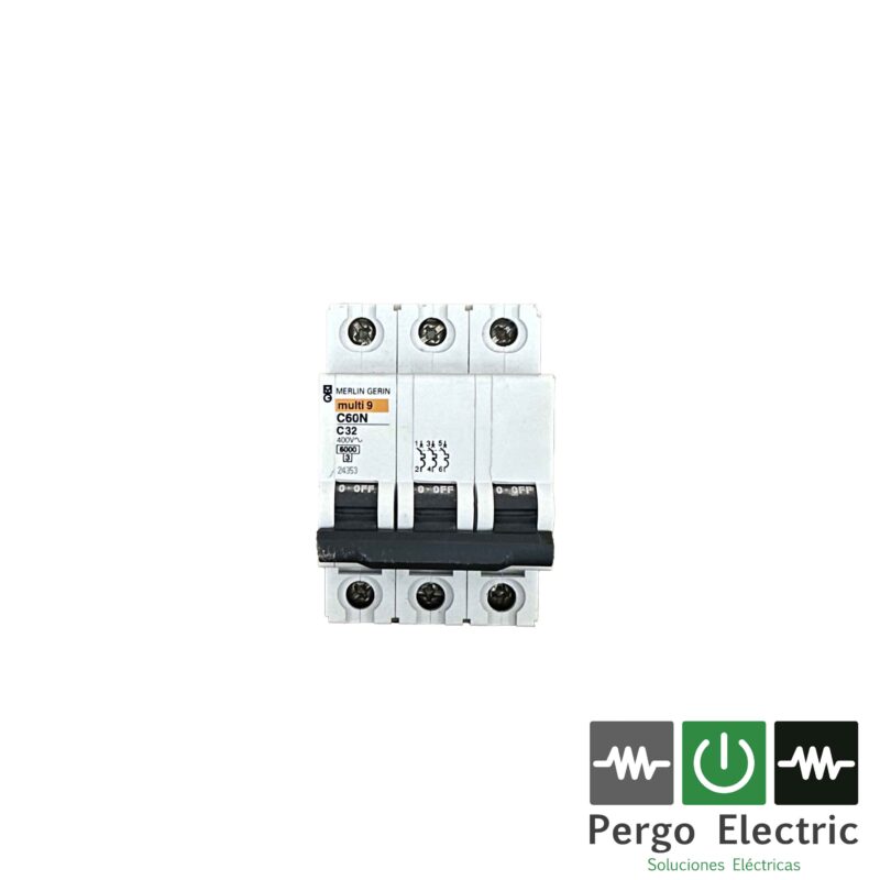 Disjoncteur Bipolaire Merlin Gerin C60N Calibre C32 - Réf. 24205 | Occasion Fonctionnel